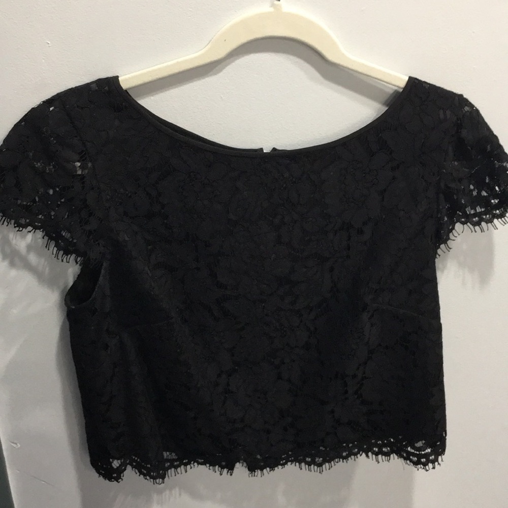 White House Black Market Lace Crop Top